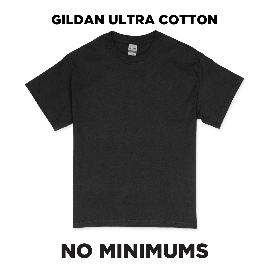 Gildan Ultra Cotton (Black/White) - Overstock