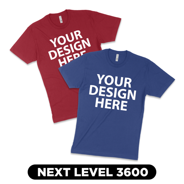 Next Level 3600 Unisex Cotton 4.3oz T-Shirt - Bulk Custom Shirts