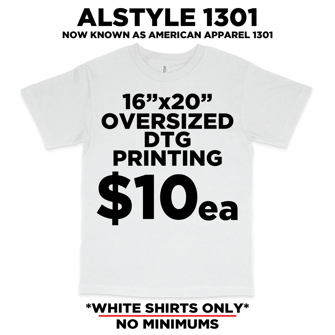 Oversized DTG Printing Special AL1301